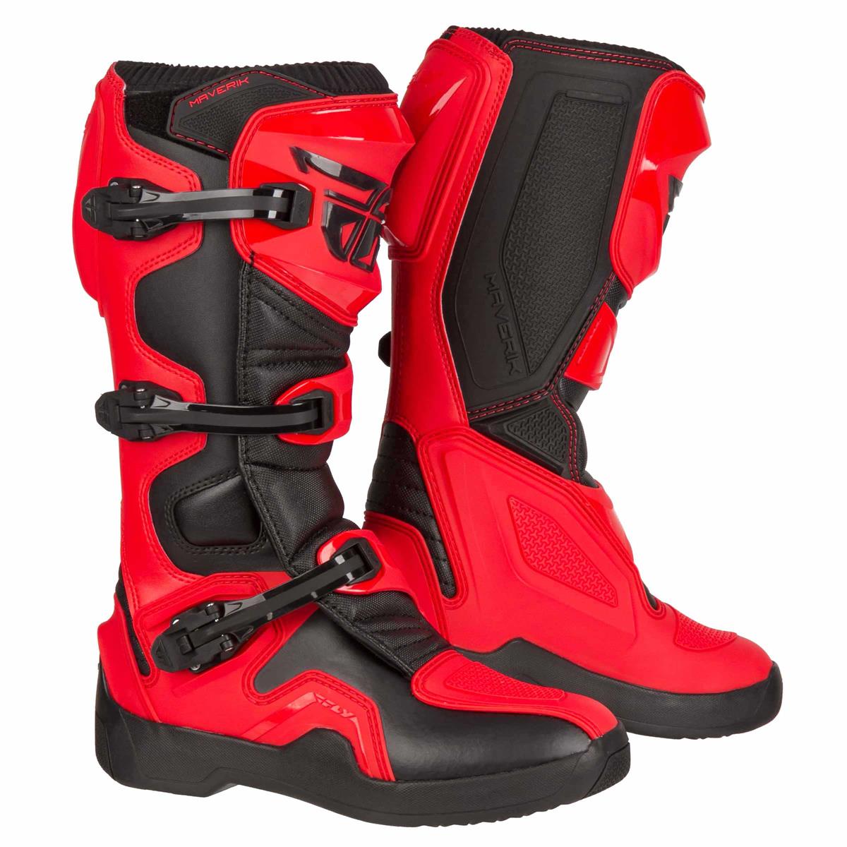 Fly Racing MX Boots Maverik II Red/Black