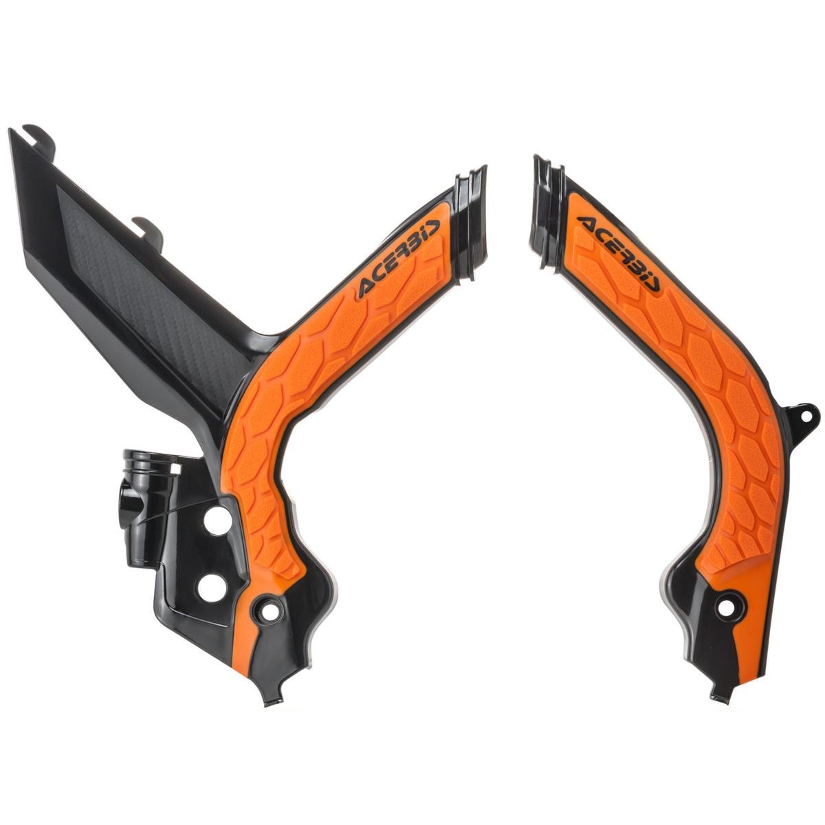 Acerbis Protections de Cadre Anti-Dérapante X-Grip KTM EXC/EXC-F 20-, Noir/Orange