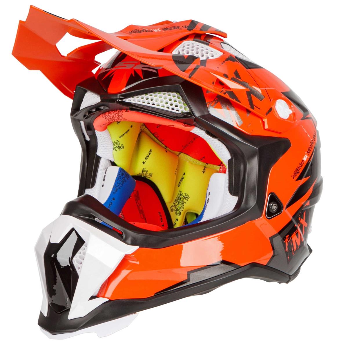 LS2 Motocross-Helm MX 470 Subverter Emperor - Schwarz/Orange