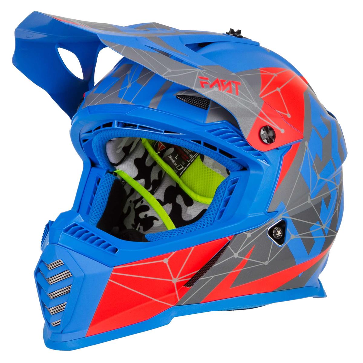 LS2 MX Helmet MX 437 Fast Evo Alpha - Matte Blue
