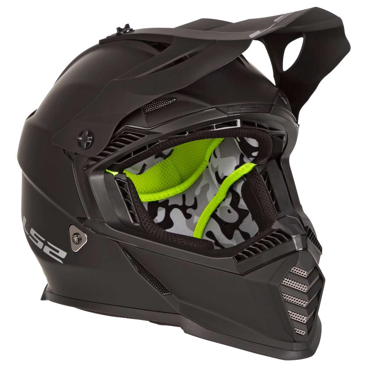 LS2 MX437 Fast Motocross Helmet Matt Black Off Road Crash Lid Racing MX 