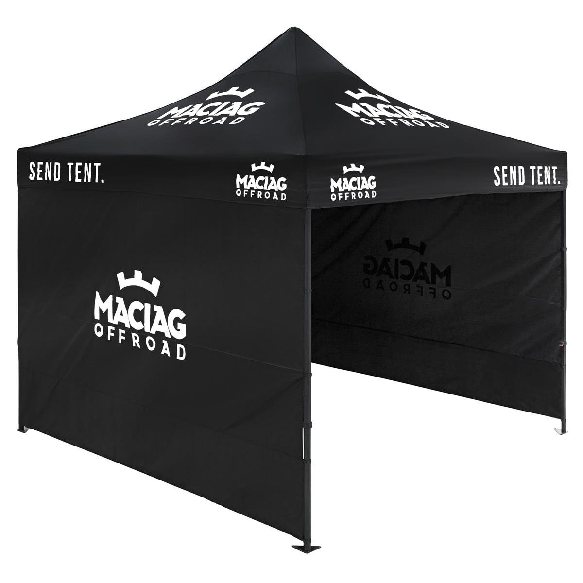 Maciag Offroad Race Tent 3x3 m SEND TENT. Full set with 3 sidewalls, black/white