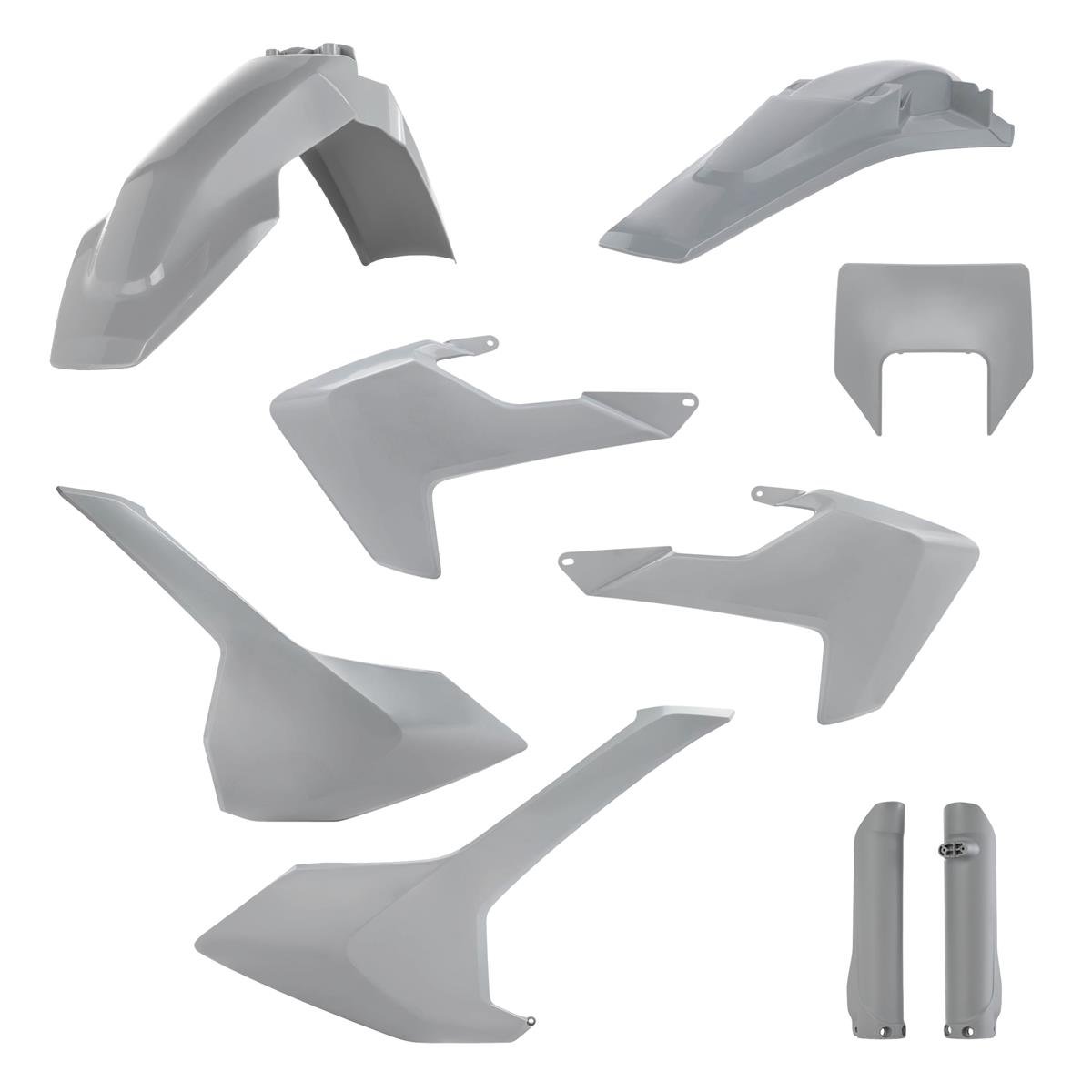 Acerbis Kit Plastique complet Full-Kit Husqvarna FE/TE/TX 17-19, Gris