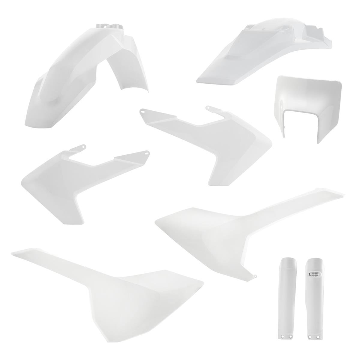 Acerbis Kit Plastiche completo Full-Kit Husqvarna FE/TE/TX 17-19, Bianco