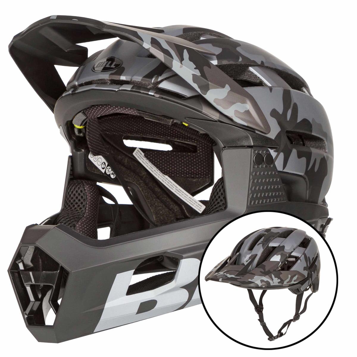 Bell Enduro MTB Helmet Super Air R Spherical Matt Gloss - Black/Camo