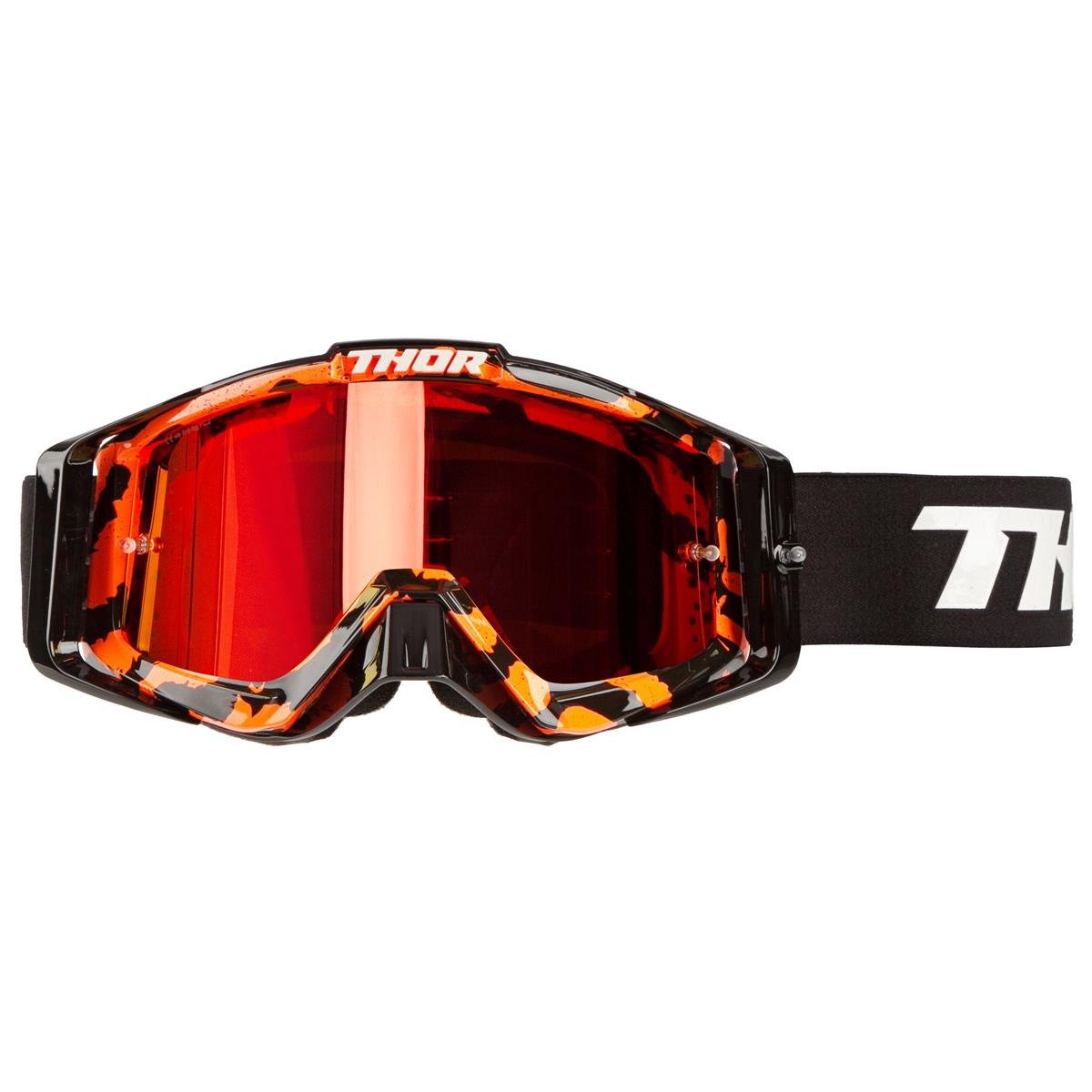 New Adult Thor Sniper Barred Goggles Motocross Enduro Black White BMX Downhill 