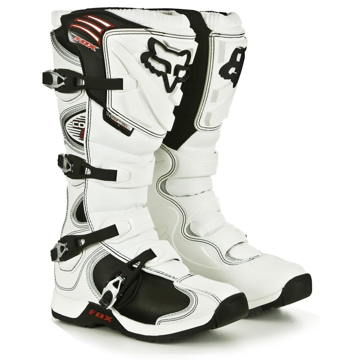 Motocross/MTB Schutzbekleidung-MX Stiefel - Fox Stiefel Comp 5 White