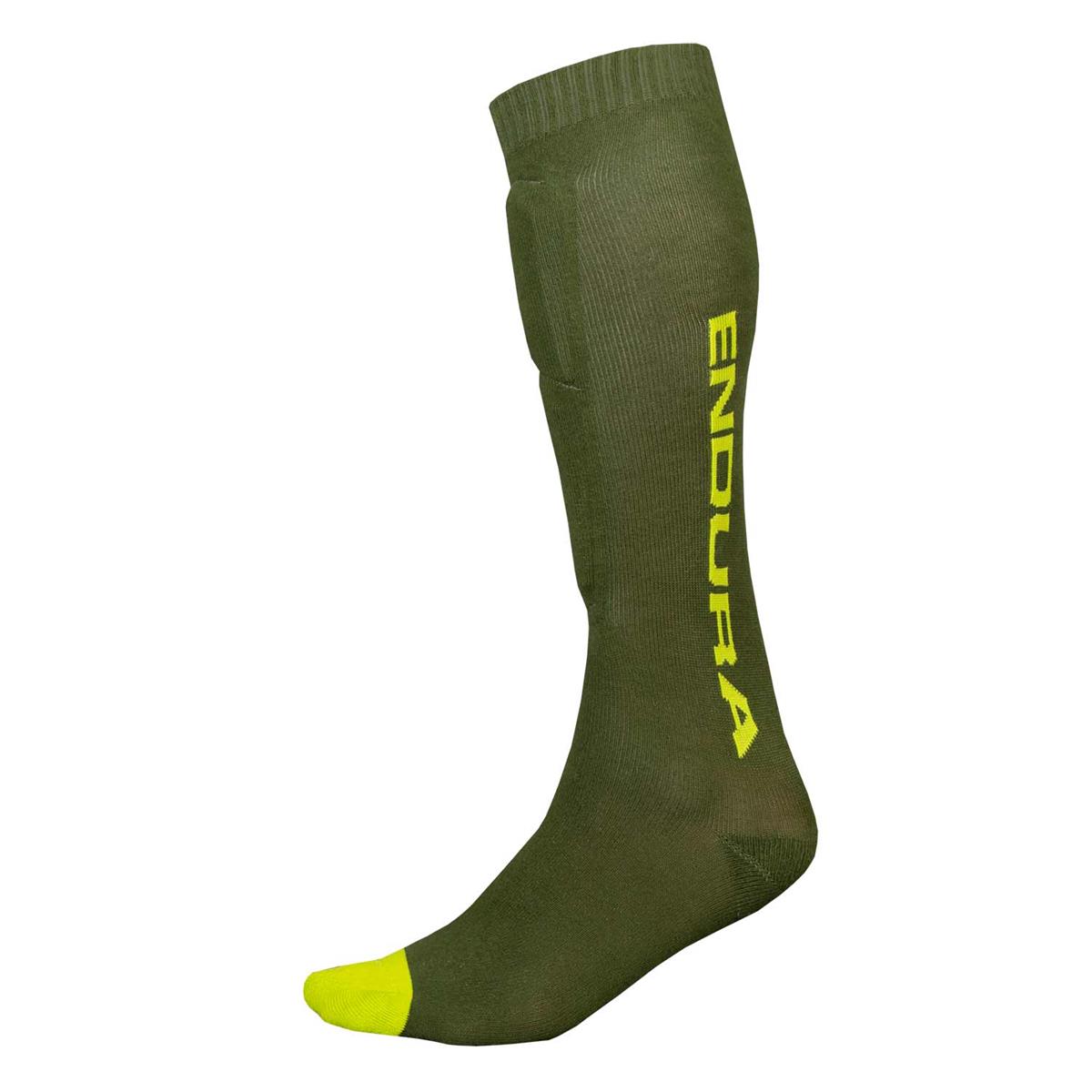 Endura Schienbeinschützer-Socken SingleTrack Forest Green