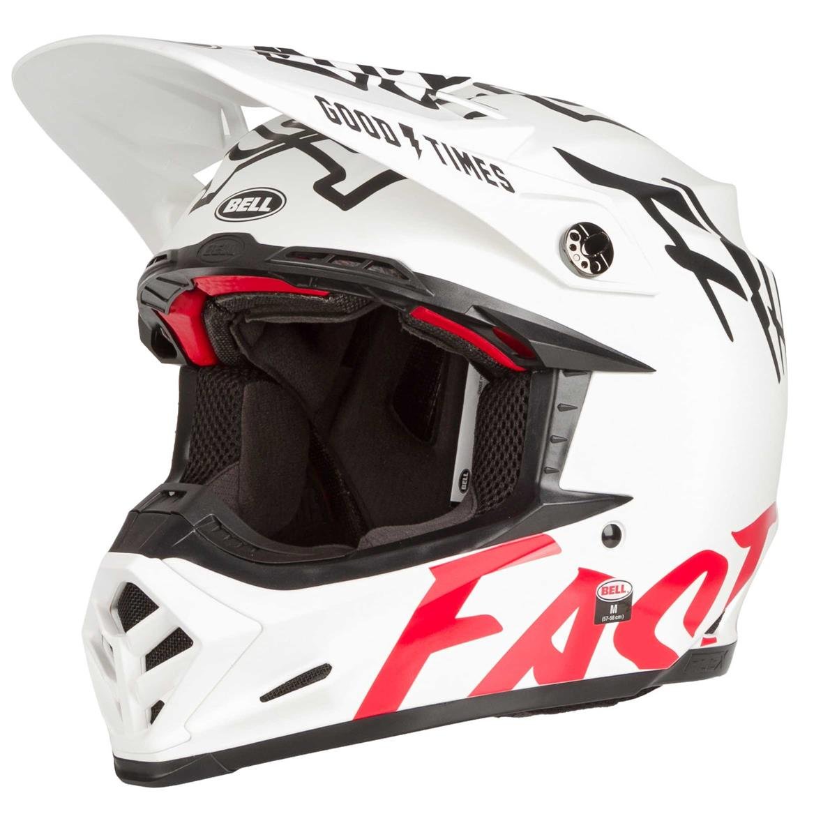 Amplifier desirable Blow Bell Helmet Moto-9 Flex Fasthouse - White/Red/Black | Maciag Offroad