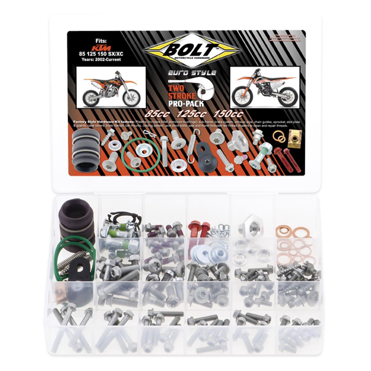 Bolt Kit de Boulons Pro-Pack Euro Style - KTM 85-150cc