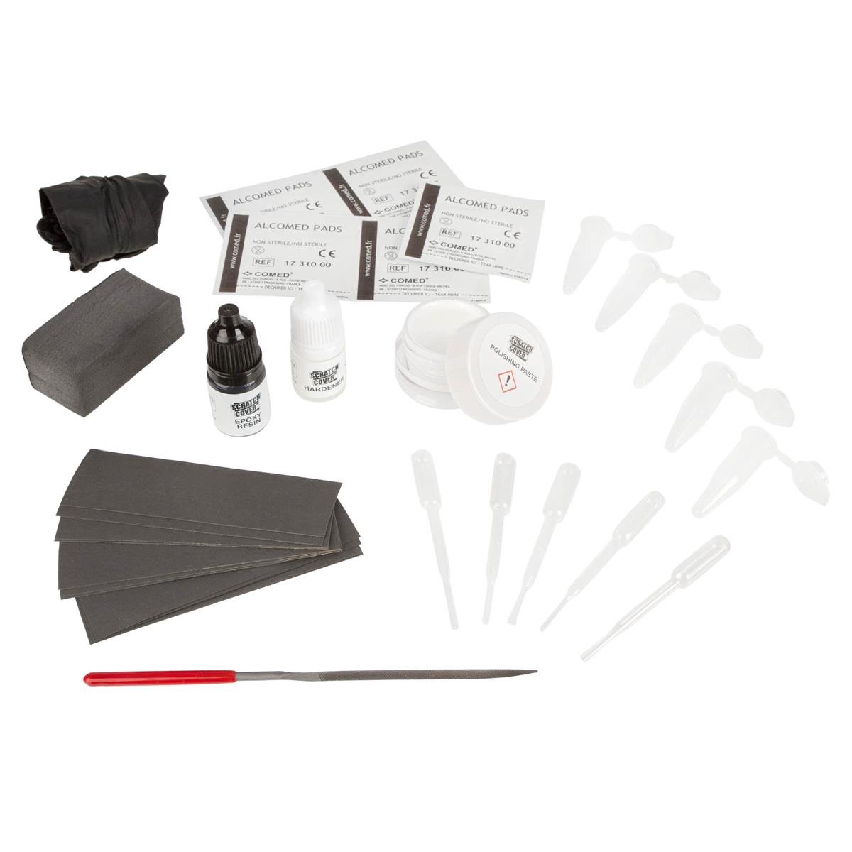 SENDHIT Kit de réparation pour les rayures des fourches Scratch Cover Noir