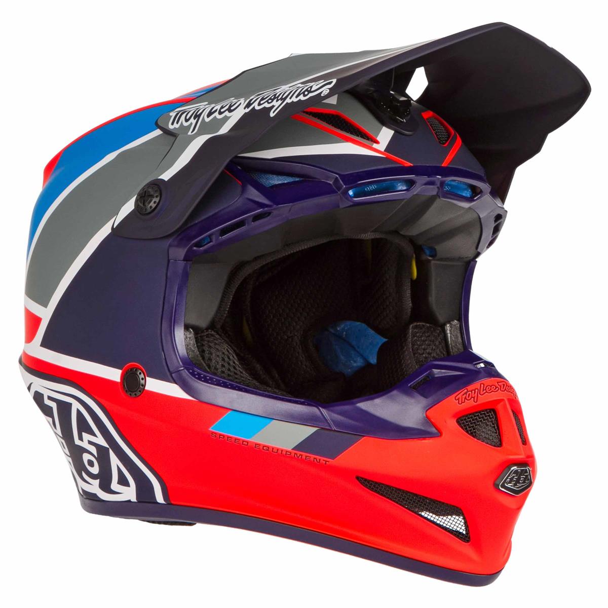 Troy Lee Designs MX Helmet SE4 Polyacrylite Beta - Orange/Navy