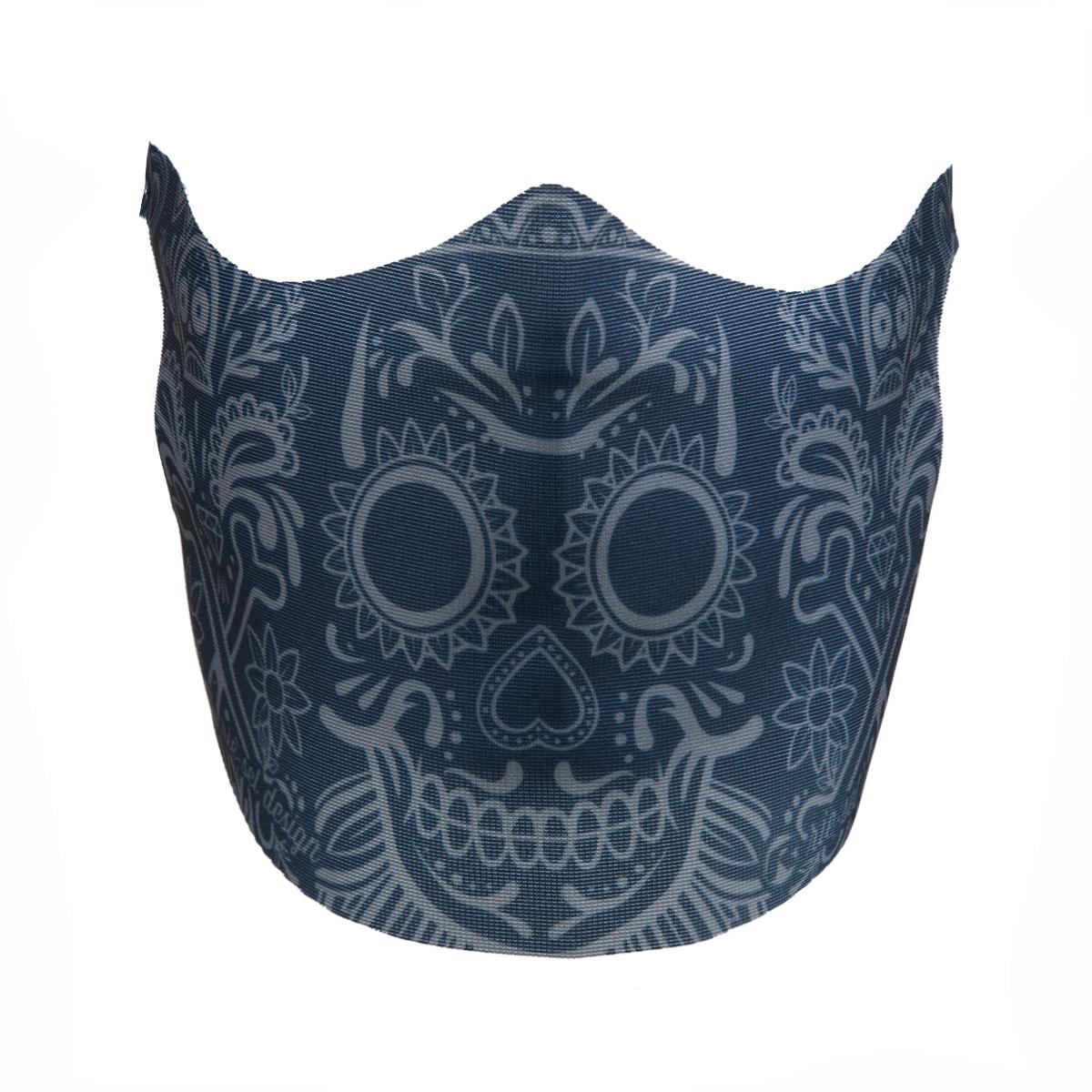 Riesel Design Face Mask  Los Muertos Navy Blue