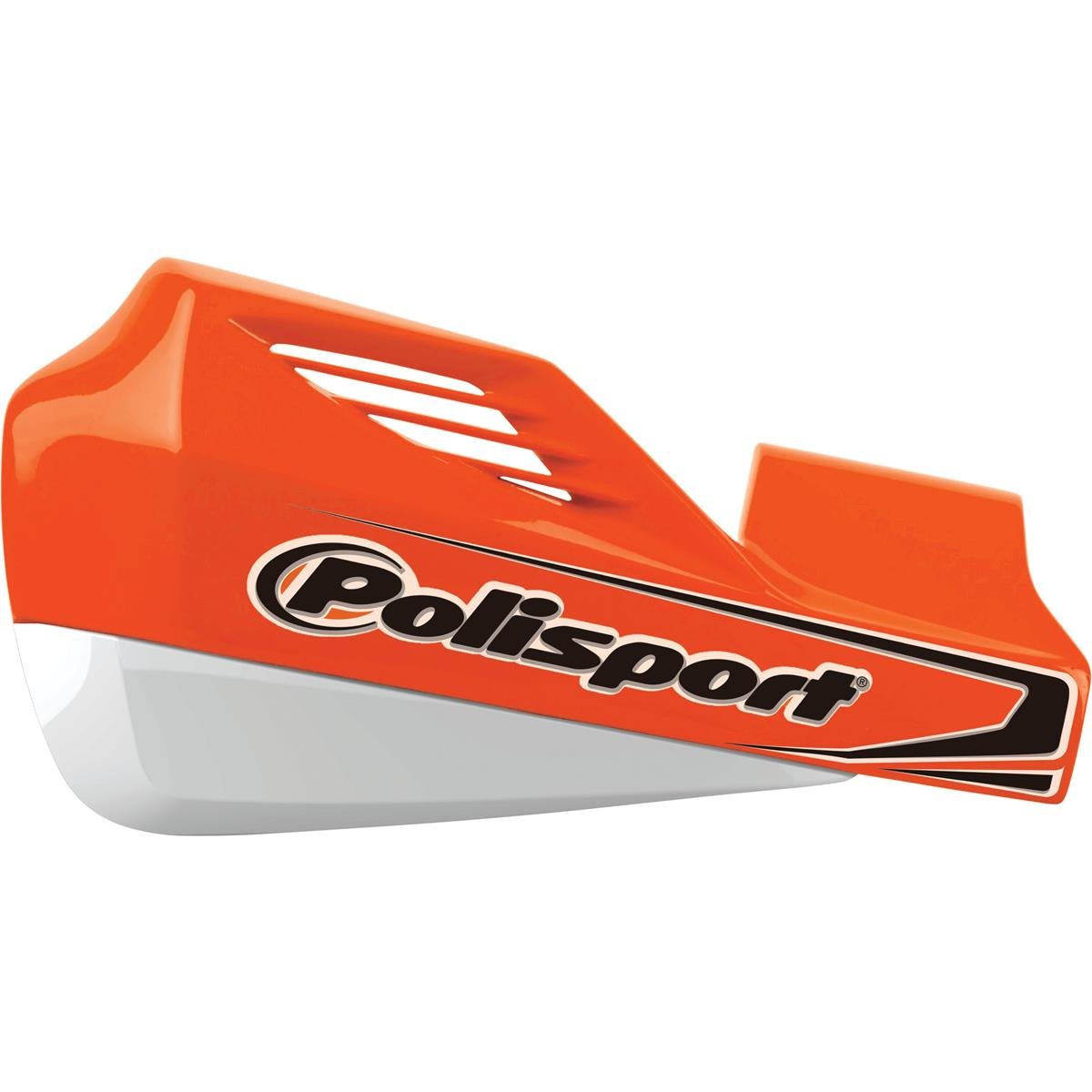 Polisport Handguards MX Rocks Universal with Plastic Mounting Kit, Orange/White