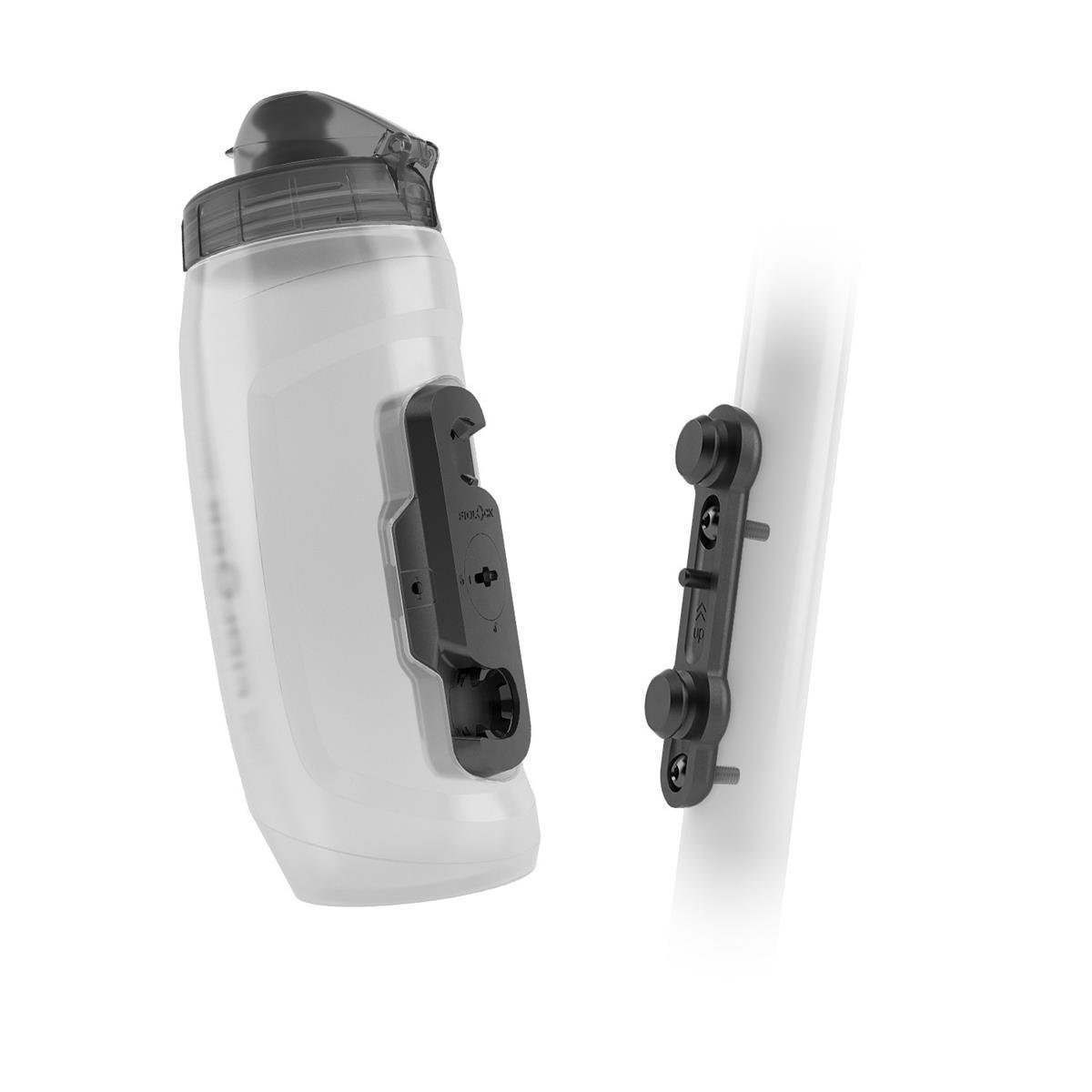 Fidlock Trinkflasche mit Bike Base Twist Set Transparent Weiß, 590 ml