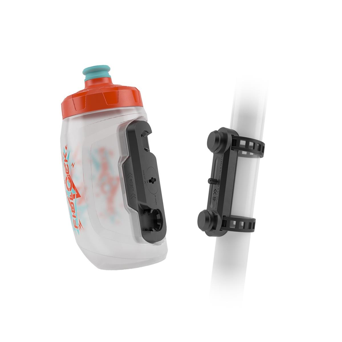 Fidlock Water Bottle with Uni Base Twist Transparent Orange/Blue, 450 ml