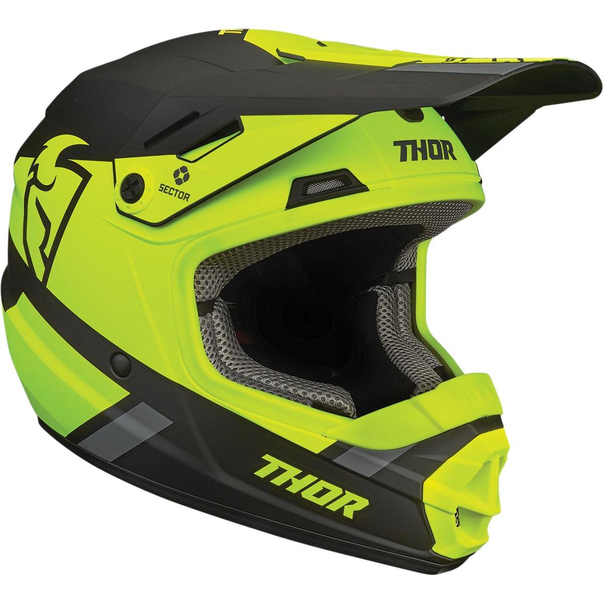 New Thor Kids Youth Helmet Sector Hype All Colours Motocross Enduro Road Legal 