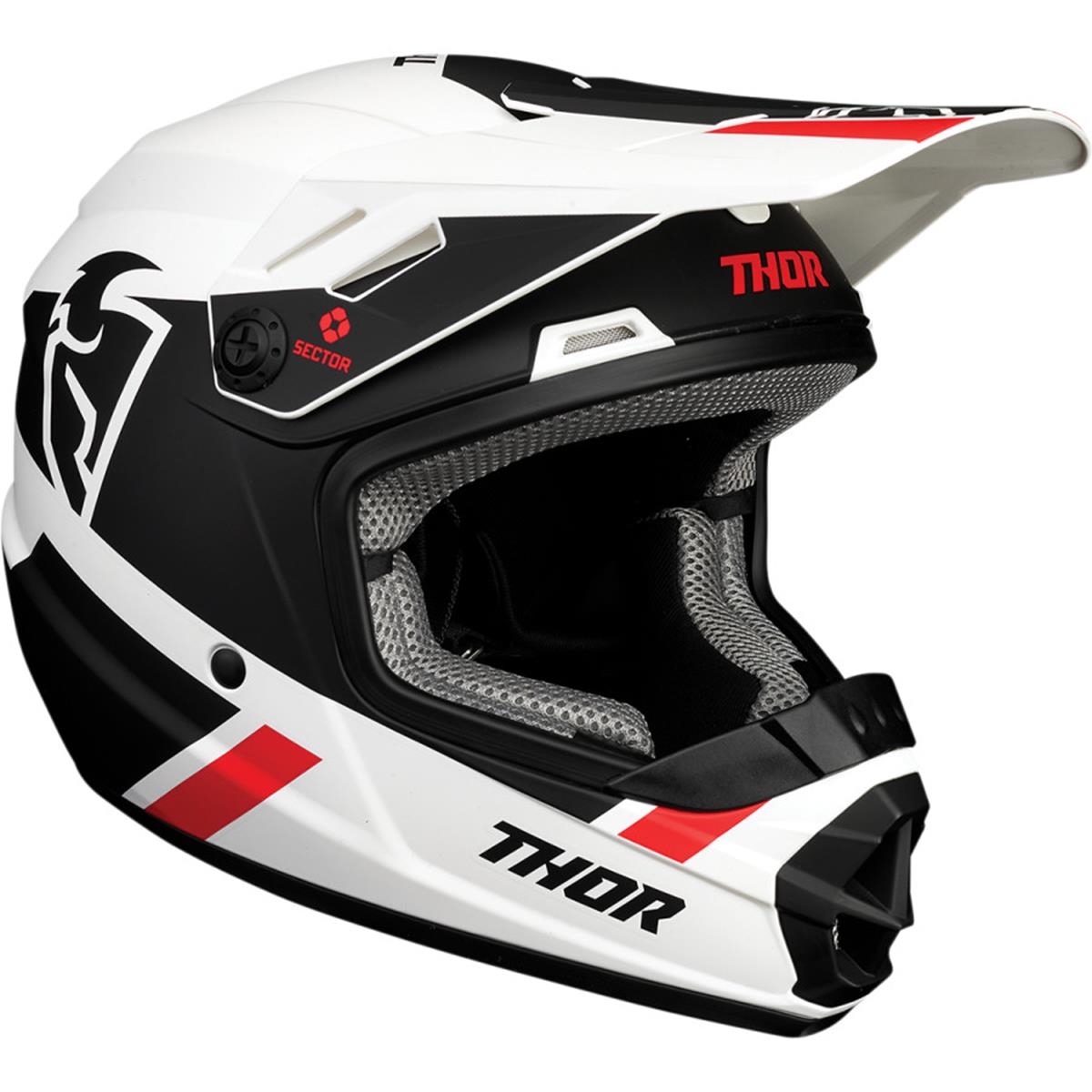 Thor Kids Motocross-Helm Sector Split MIPS Weiß/Schwarz