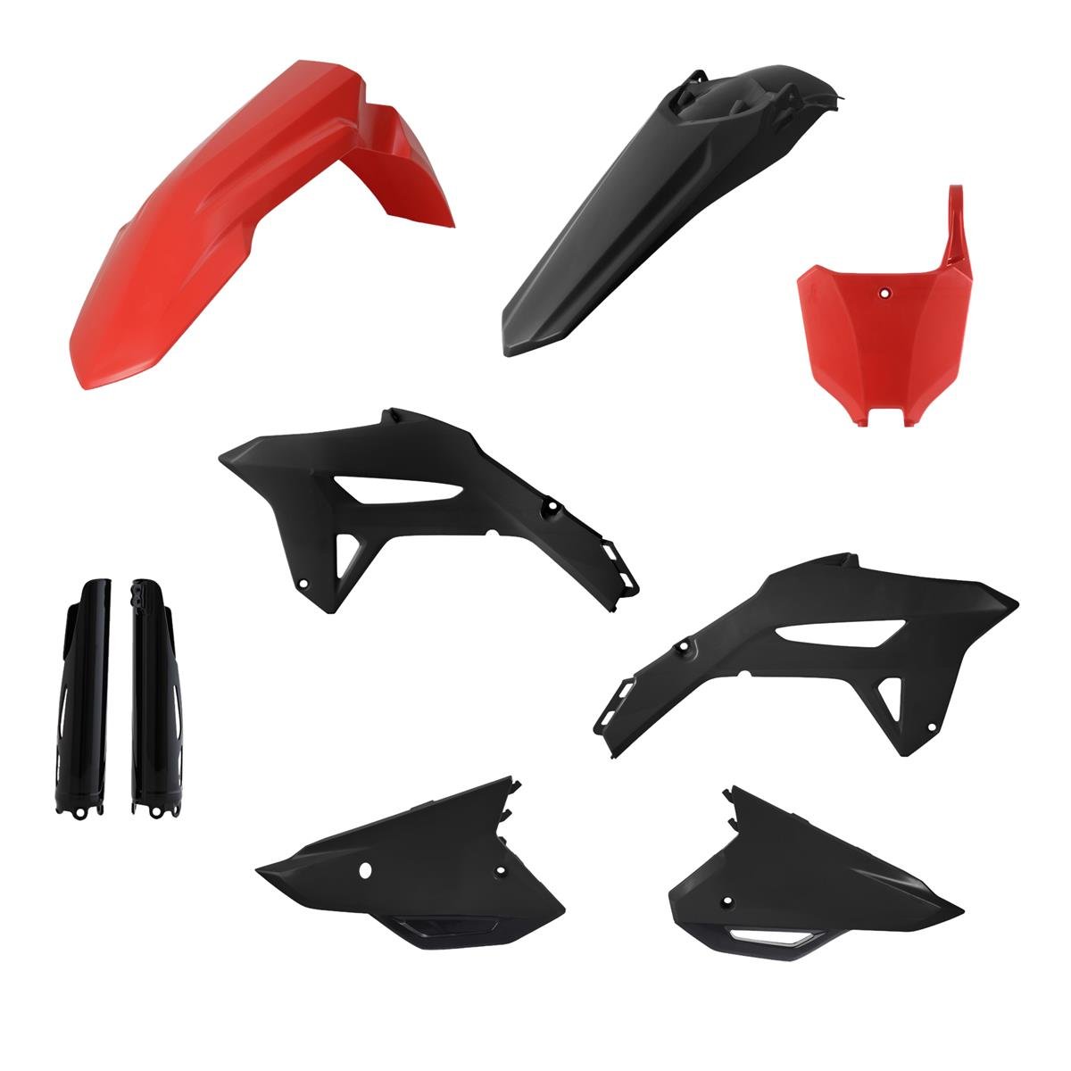 Acerbis Kit Plastique complet Full-Kit Honda CRF 250R 22., CRF 450R 21-, Rouge/Noir