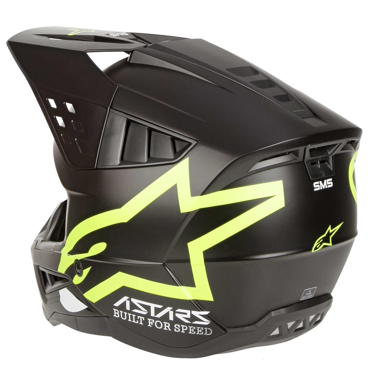 Alpinestars 2021 Supertech S-M5 Compass MX Motocross Helmet Matt Black/Fluo Ye 