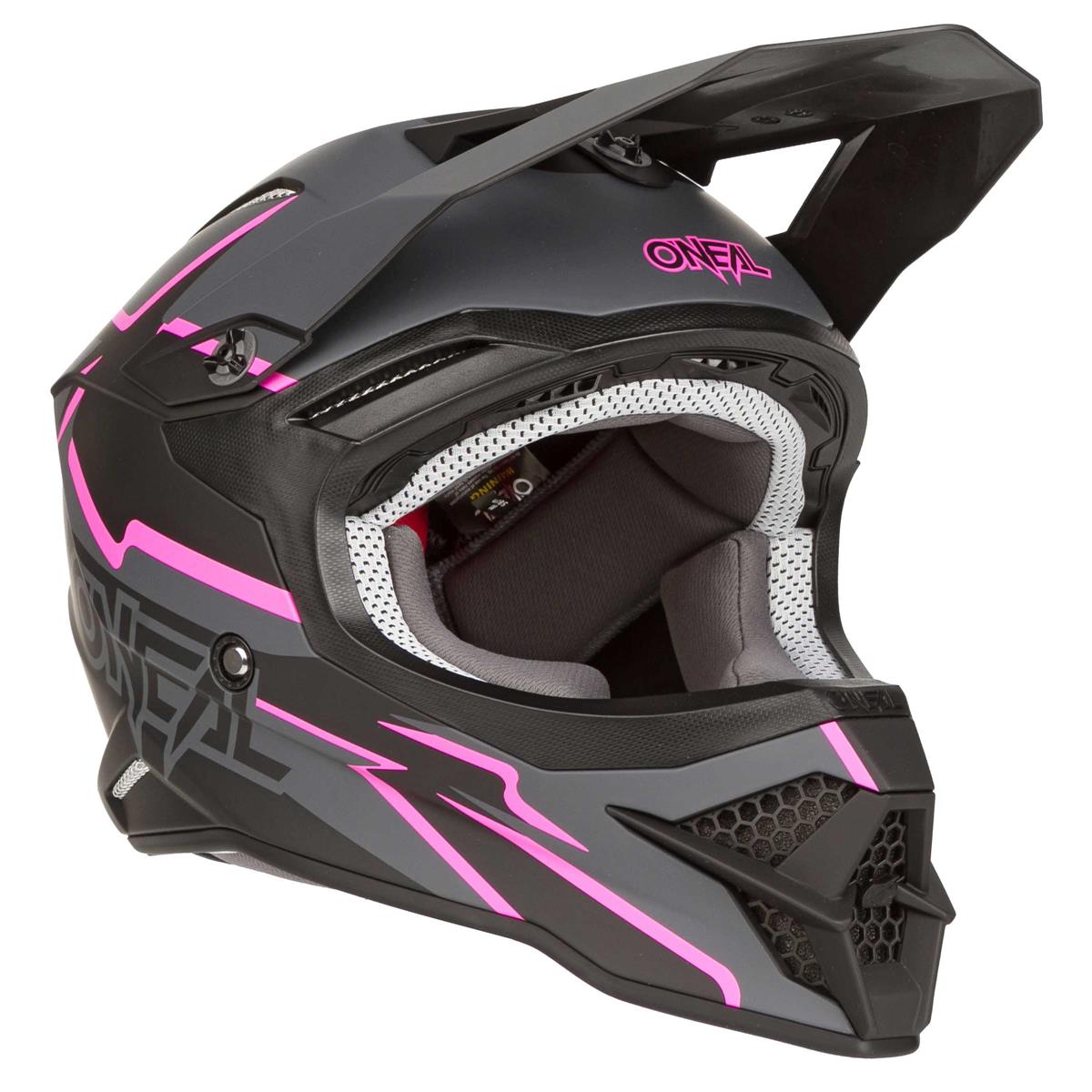O'Neal 3SRS MX Helm Radium Pink Motocross Enduro Quad Offroad Cross ABS Damen 