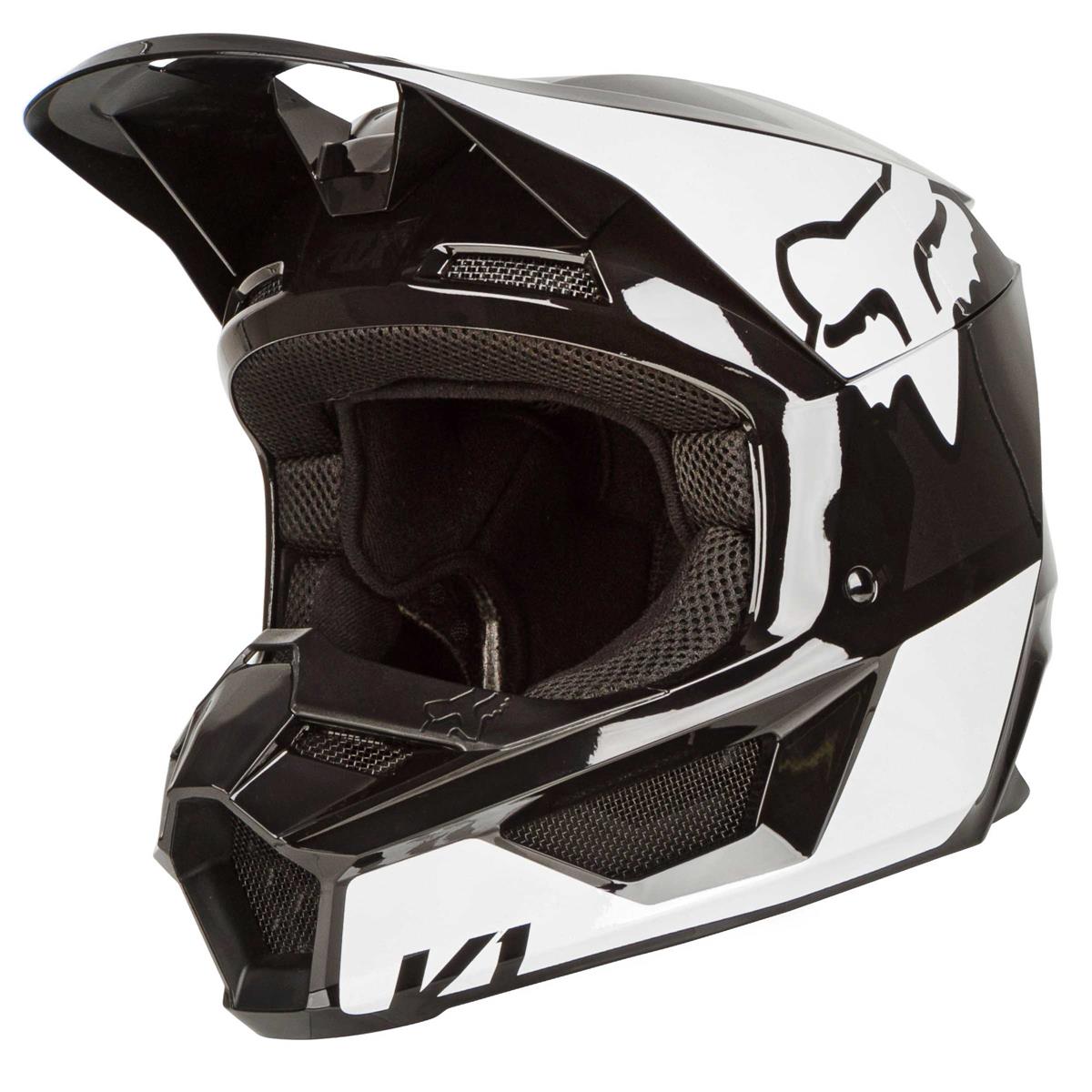 Fox MX Helmet V1 REVN - Black/White