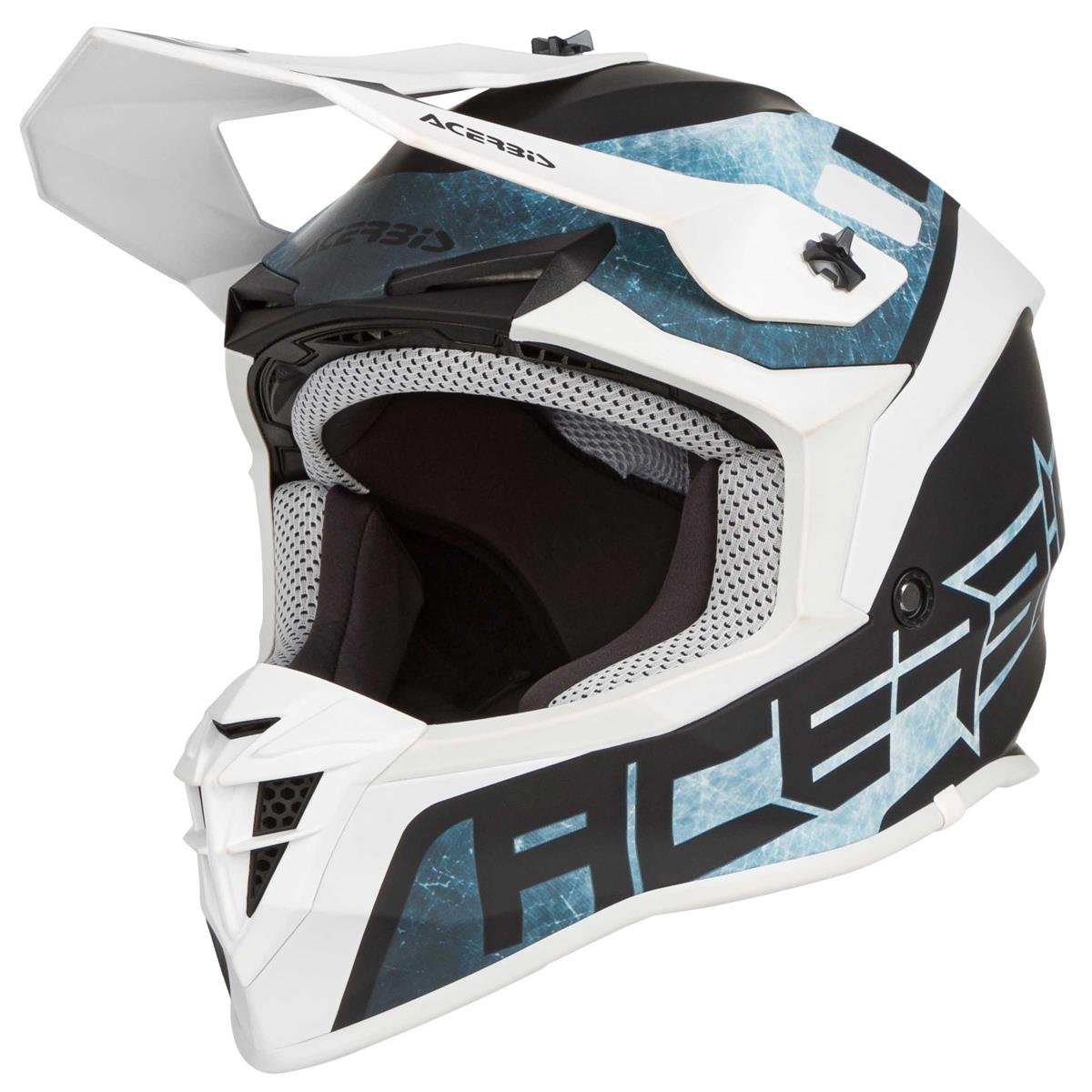 Acerbis MX Helmet Linear White/Light Blue