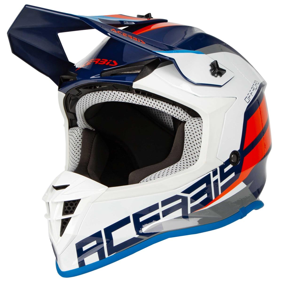 Acerbis Motocross-Helm Linear Blau/Weiß
