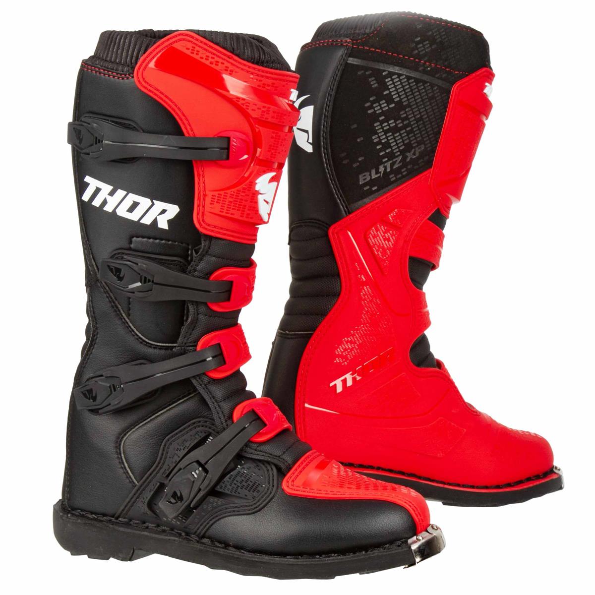 Thor Motocross-Stiefel Blitz XP Rot/Schwarz