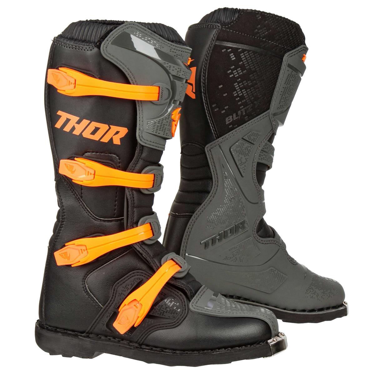 Thor Motocross-Stiefel Blitz XP Charcoal/Orange