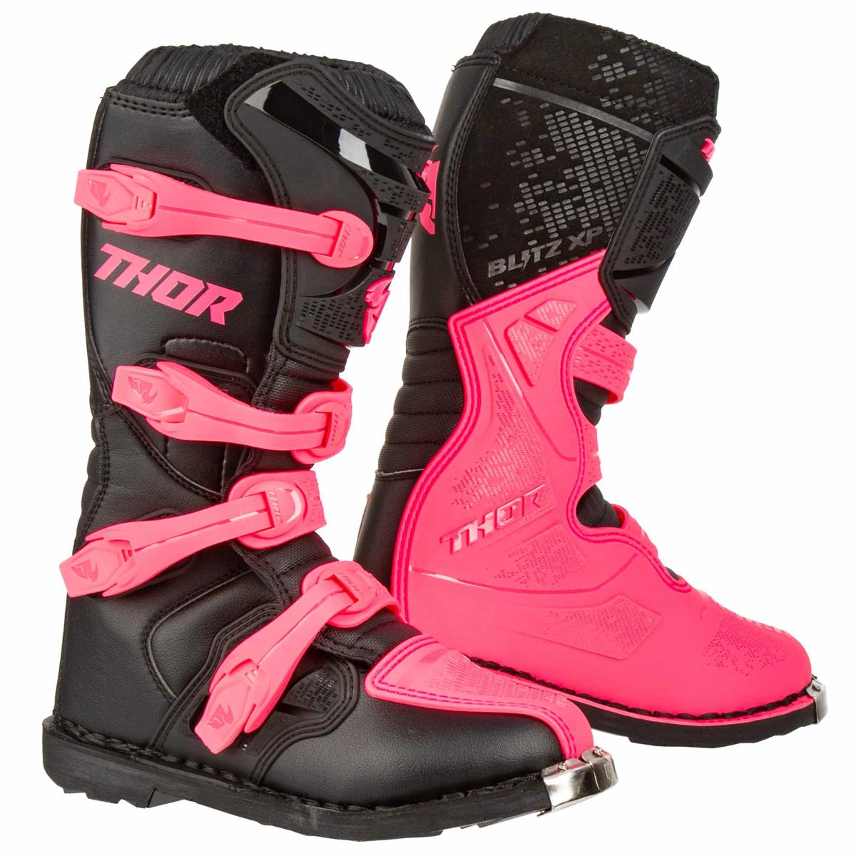 Thor Girls Motocross-Stiefel Blitz XP Schwarz/Pink