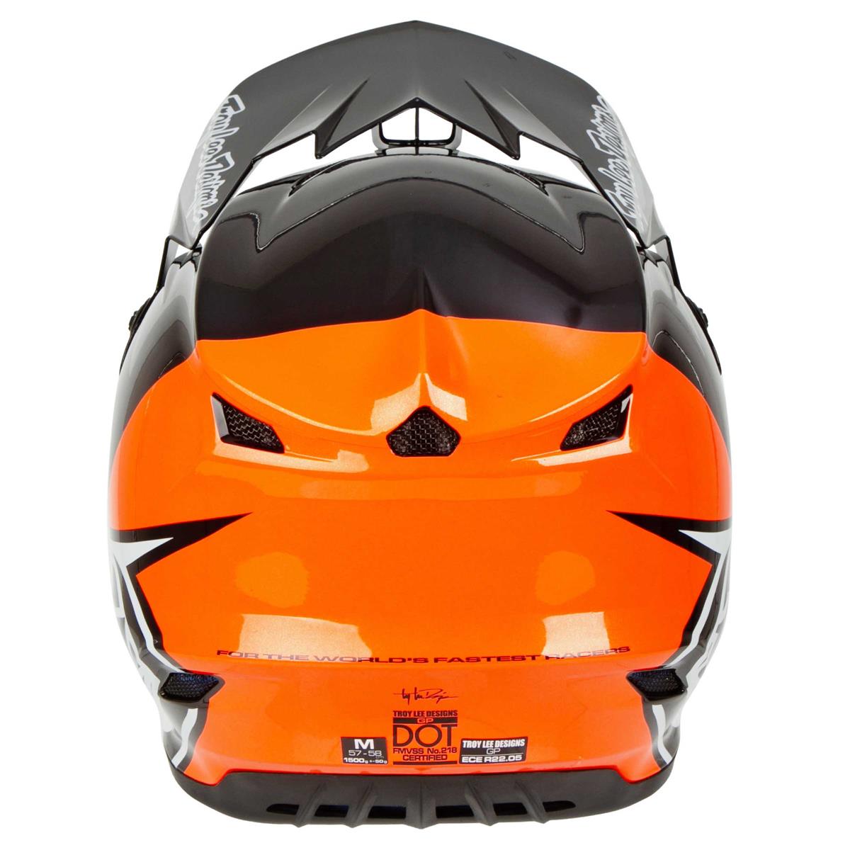 Offroad Troy Lee Designs Adult Motocross GP Block Helmet Black/Orange, Large 