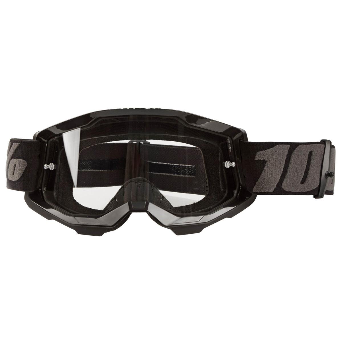 100% Kids Goggle Strata Gen. 2 Black - Clear Anti-Fog