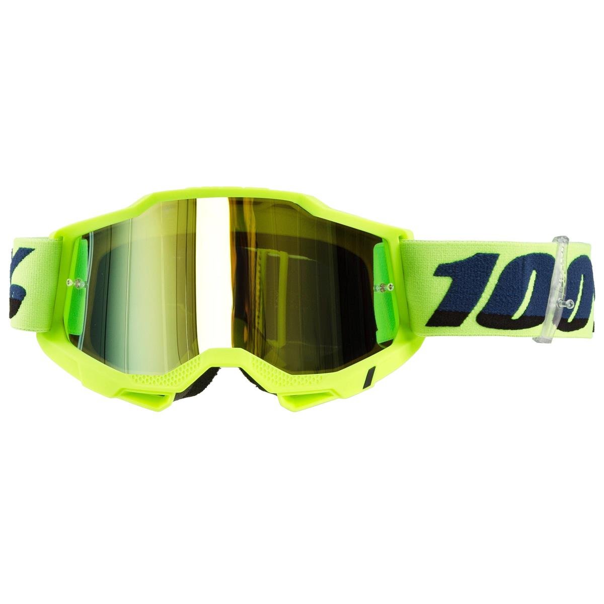 100% Goggle Accuri Gen. 2 Fluo Yellow - Gold Mirror Anti-Fog