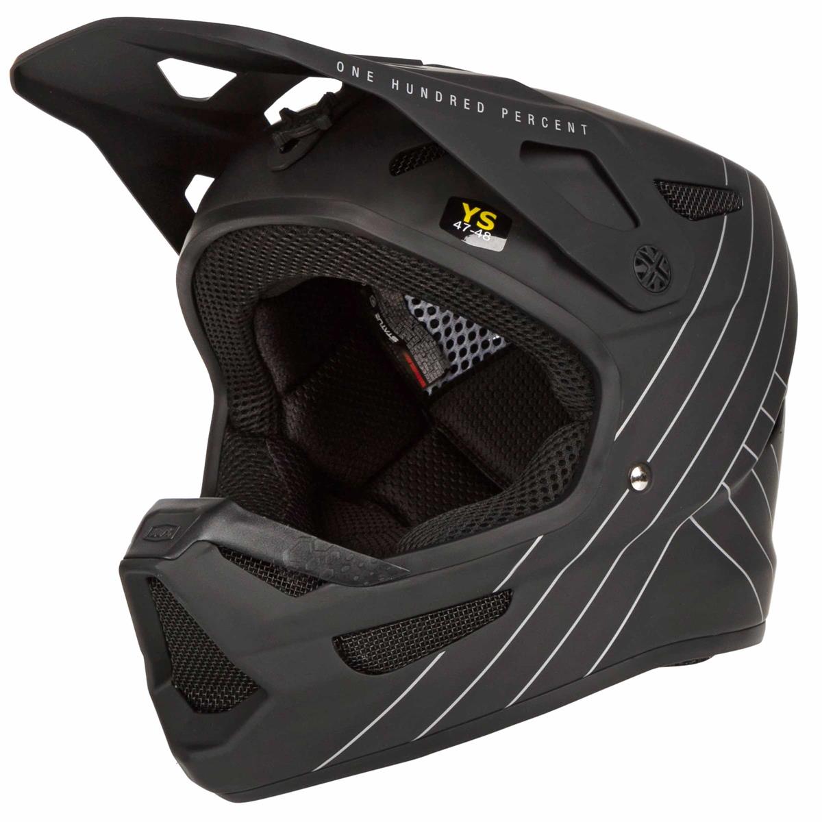 100% Kids Downhill MTB-Helmet Status Essential Black