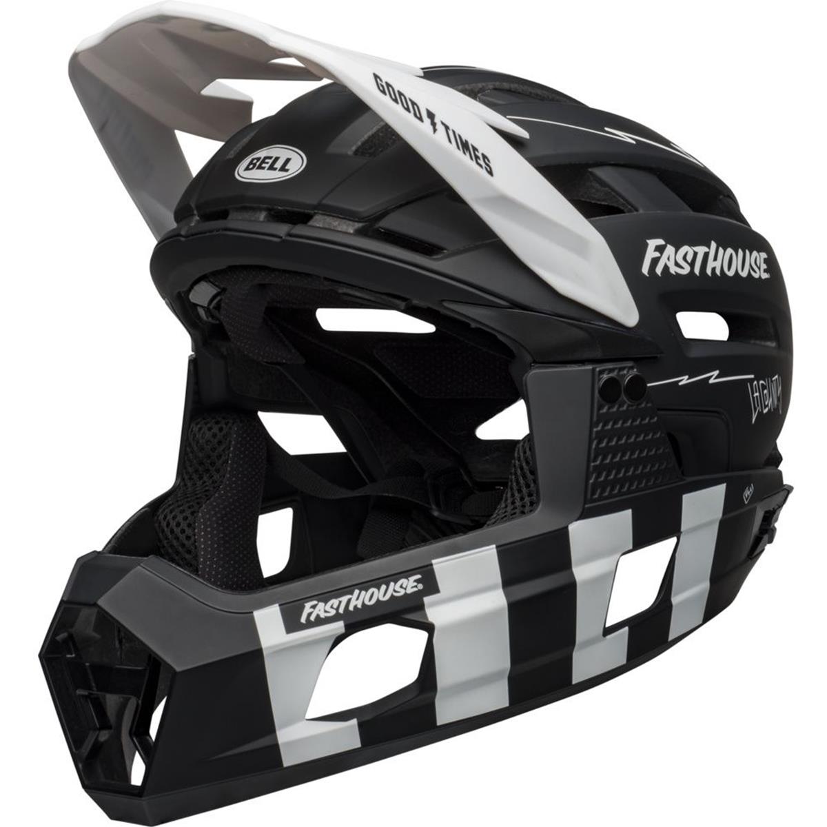 Bell Enduro MTB Helmet Super Air R Spherical Fasthouse - Matte Black/White