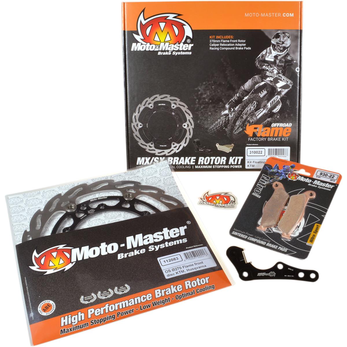 Moto-Master Kit de Disque de Frein Flame Oversize Honda CRF 250R 19-, CRF 450R 19-, 270 mm, Avant