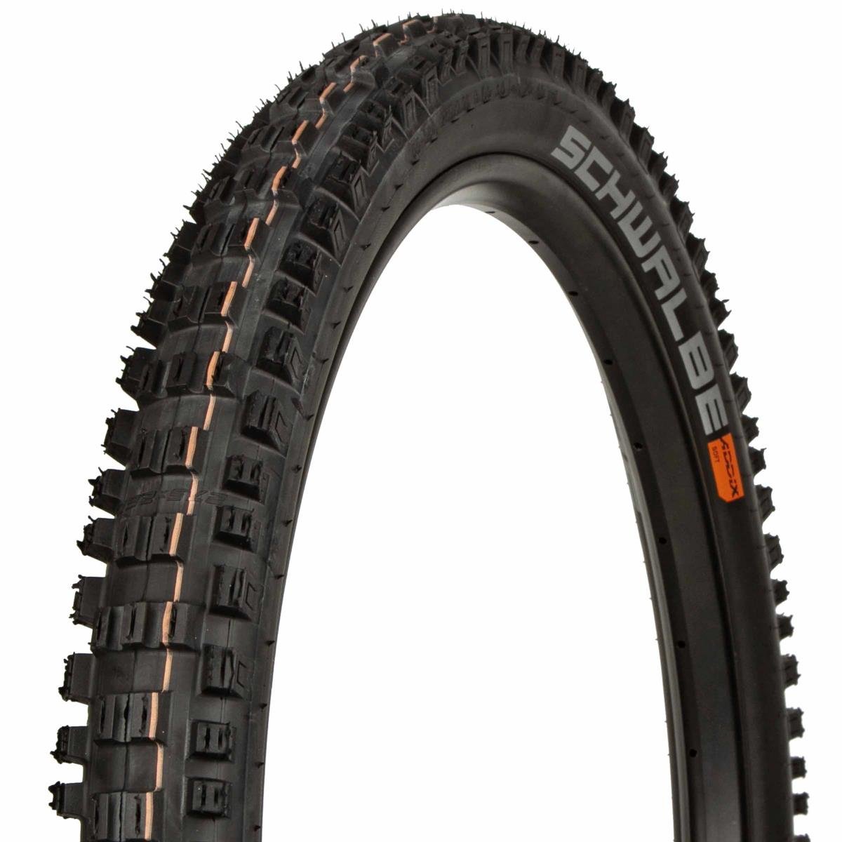 Schwalbe MTB Tire Eddy Current Front HS 496 Black, 27.5 x 2.6 Inches, Evo, Super Trail, SnakeSkin, Tubeless Easy, Addix Soft, Foldable