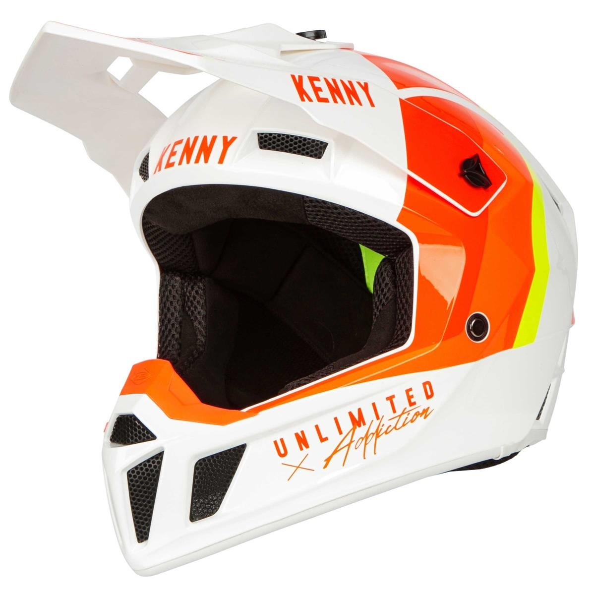 Kenny Motocross-Helm Performance Graphic Weiß/Rot/Orange