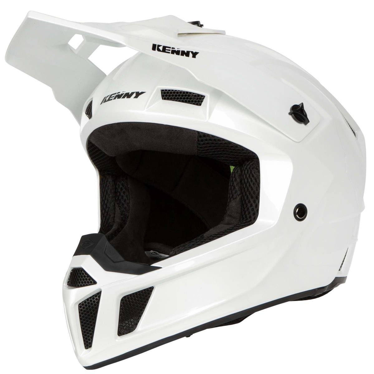 Kenny Motocross-Helm Performance PRF Solid - White Pearl
