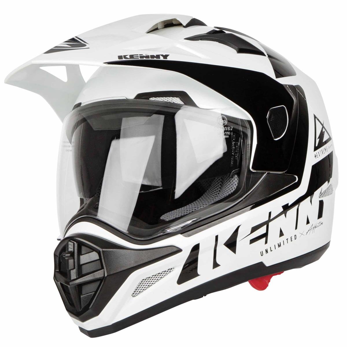 Kenny Adventure-Helm Extreme Weiß/Schwarz