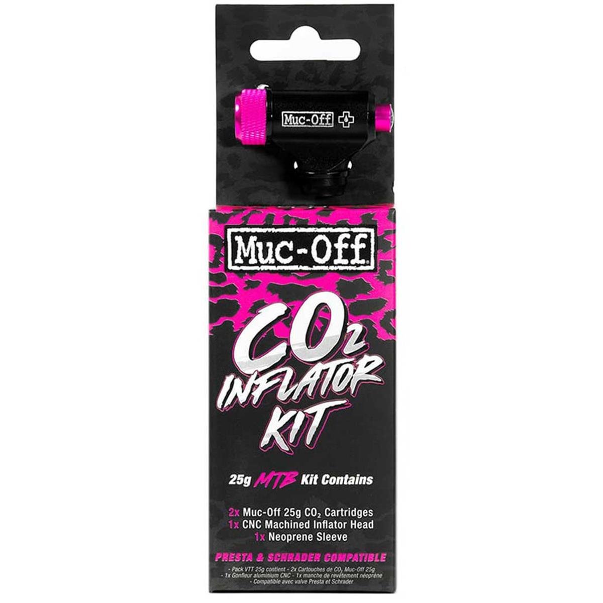 Muc-Off CO2 Pump Inflator Kit incl. 2x 25 g CO2 Cartridge and Cover