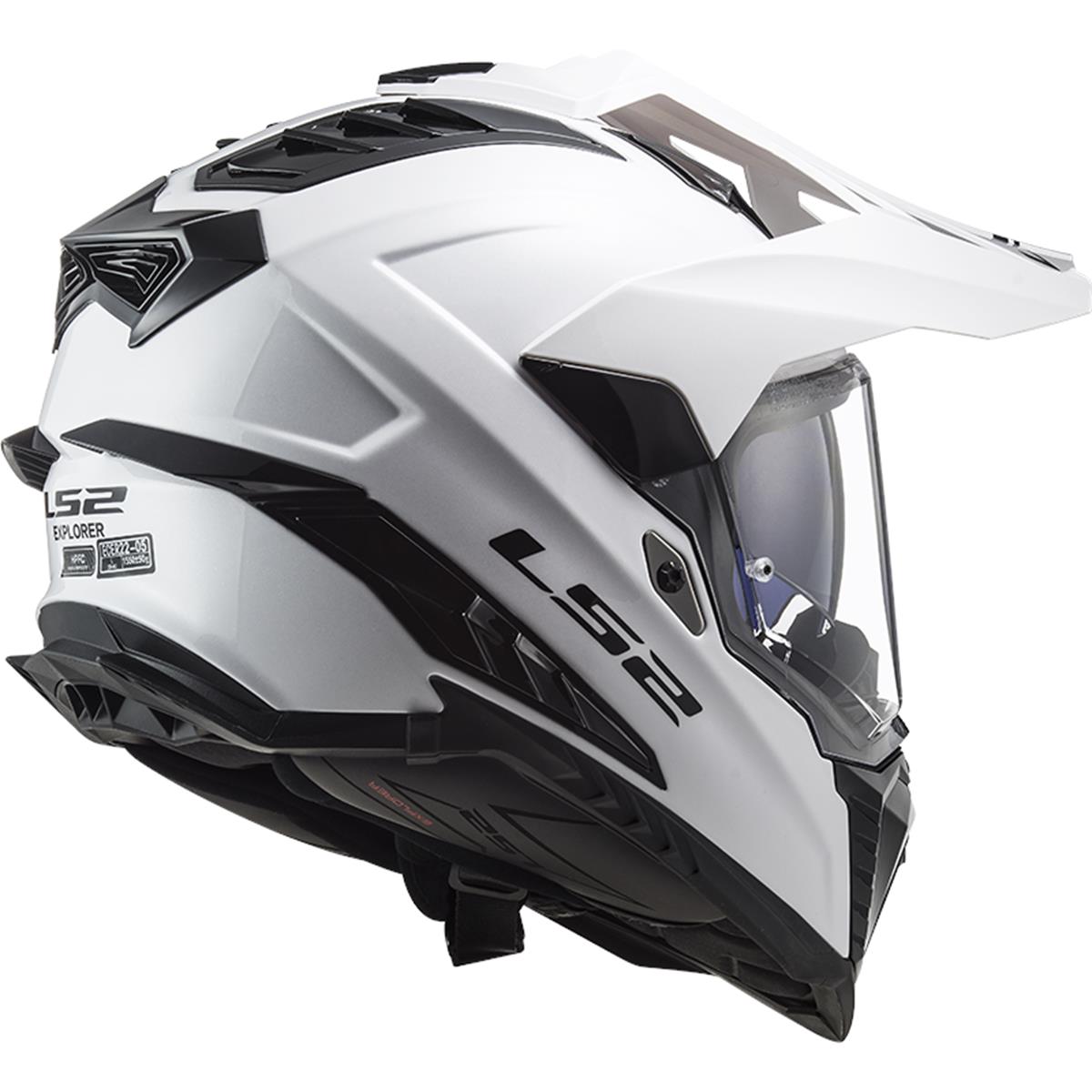 Adventure Helmet MX Explorer Solid - White | Maciag Offroad