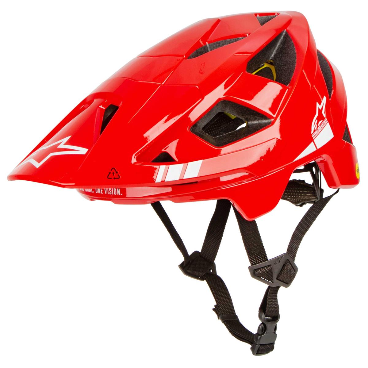 Alpinestars Enduro MTB Helmet Vector Tech A2 Bright Red/Light Gray Glossy