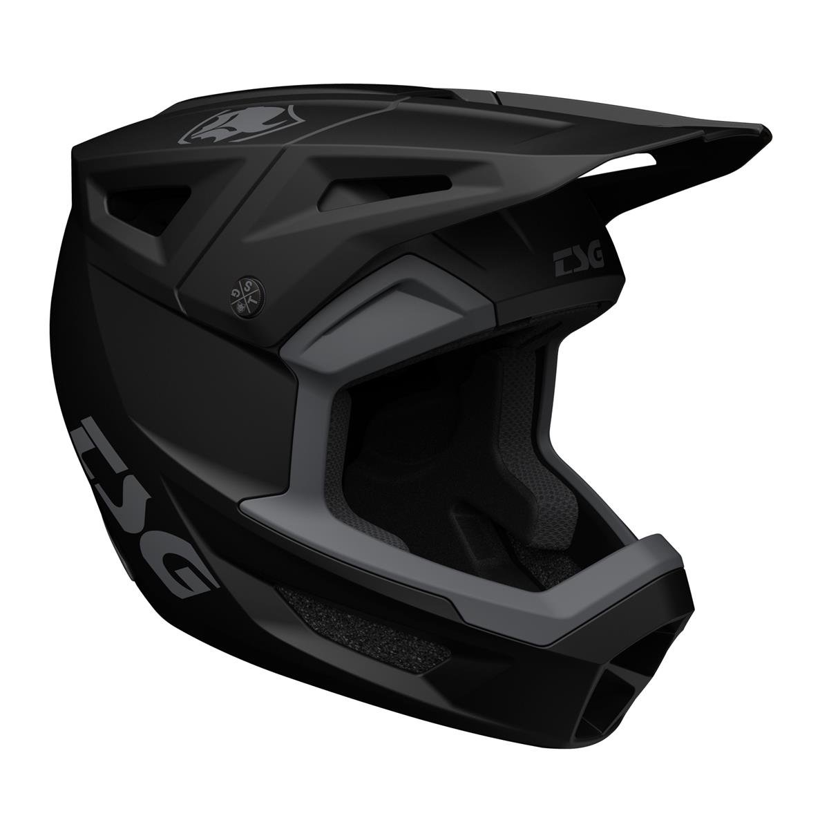 TSG Downhill MTB Helmet Sentinel Solid Color - Satin Black