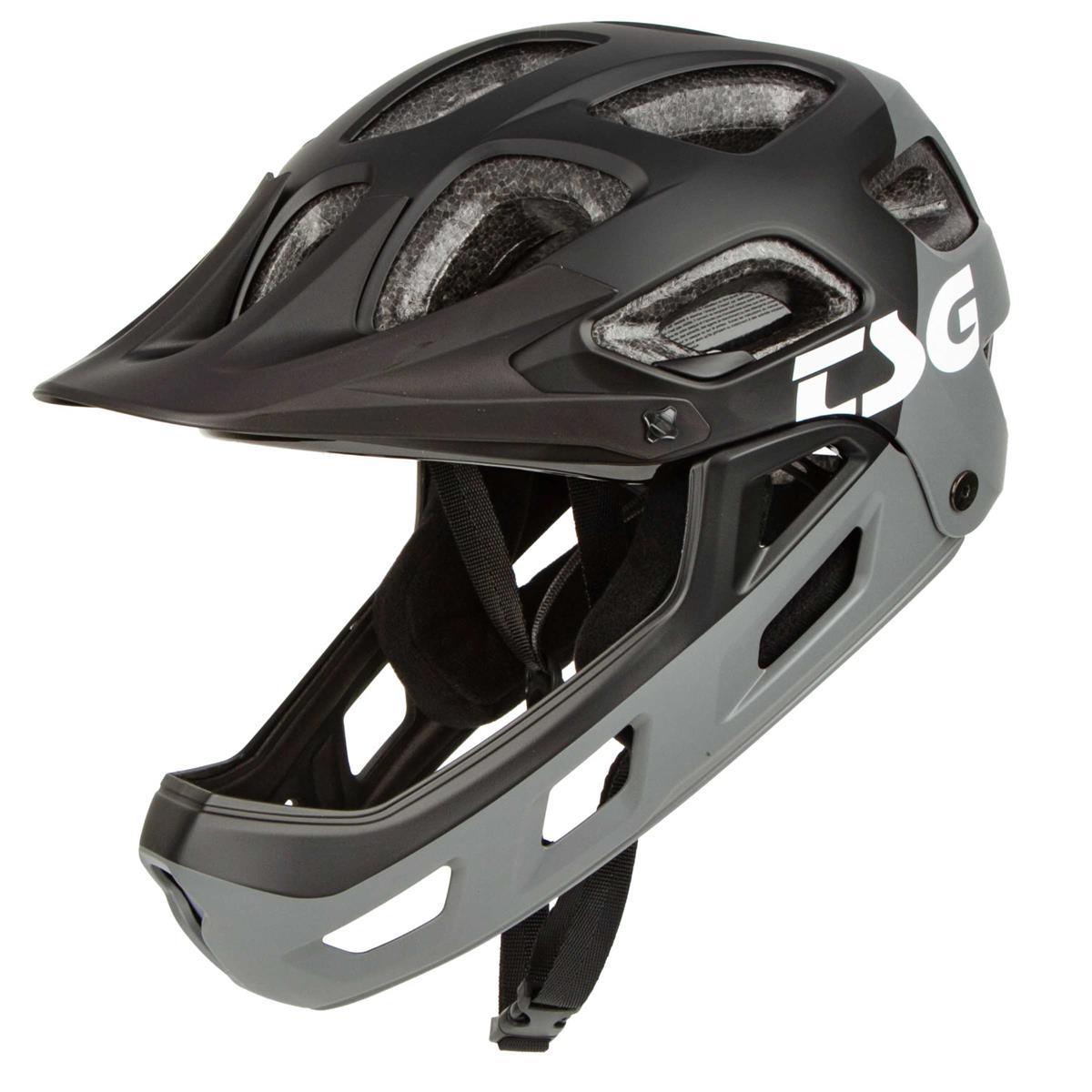 TSG Enduro MTB-Helm Seek FR Graphic Design - Flow Gray/Black