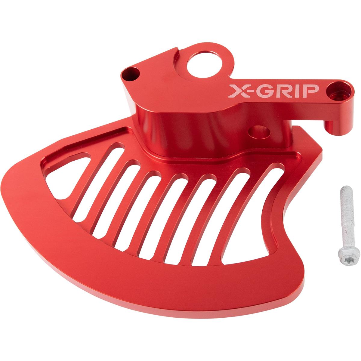 X-Grip Protège Disque de Frein  KTM/Husqvarna 16-, Gas Gas 21-, Rouge, Avant