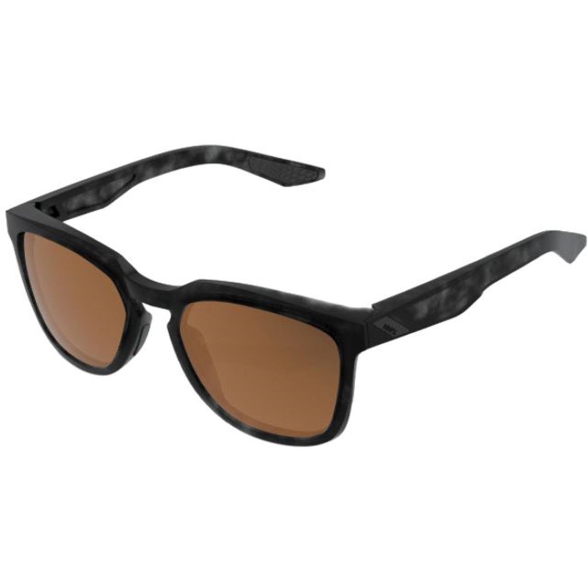 100% Sunglasses Hudson Matte Black Havana - Smoke Lens