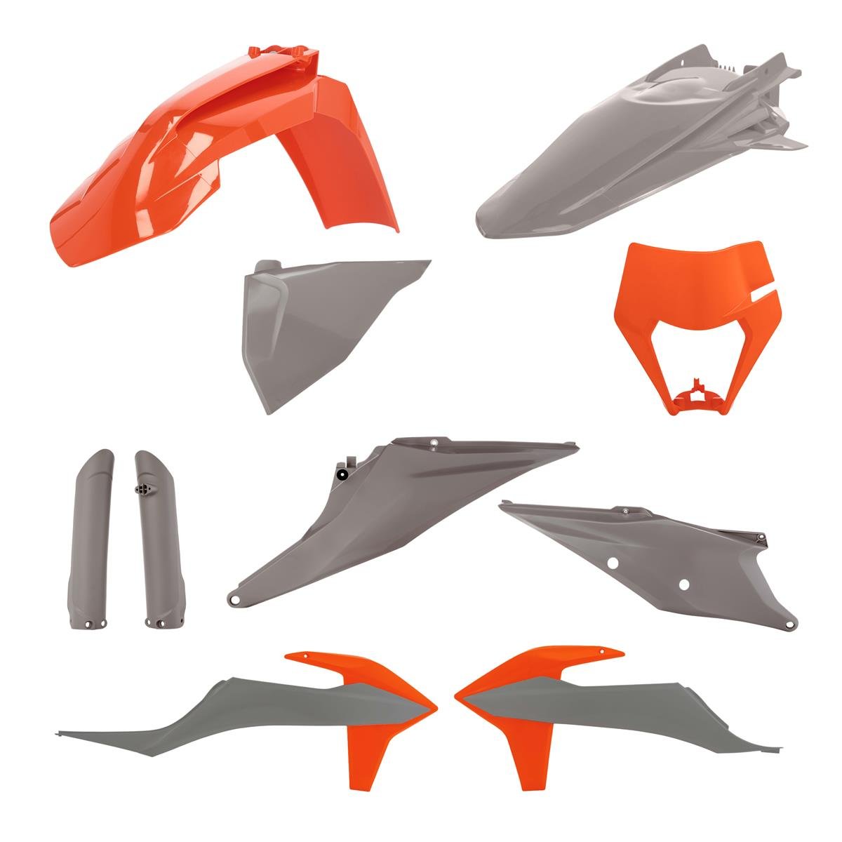 Acerbis Kit Plastiche completo Full-Kit KTM EXC/EXC-F 20-, Grigio/Arancione