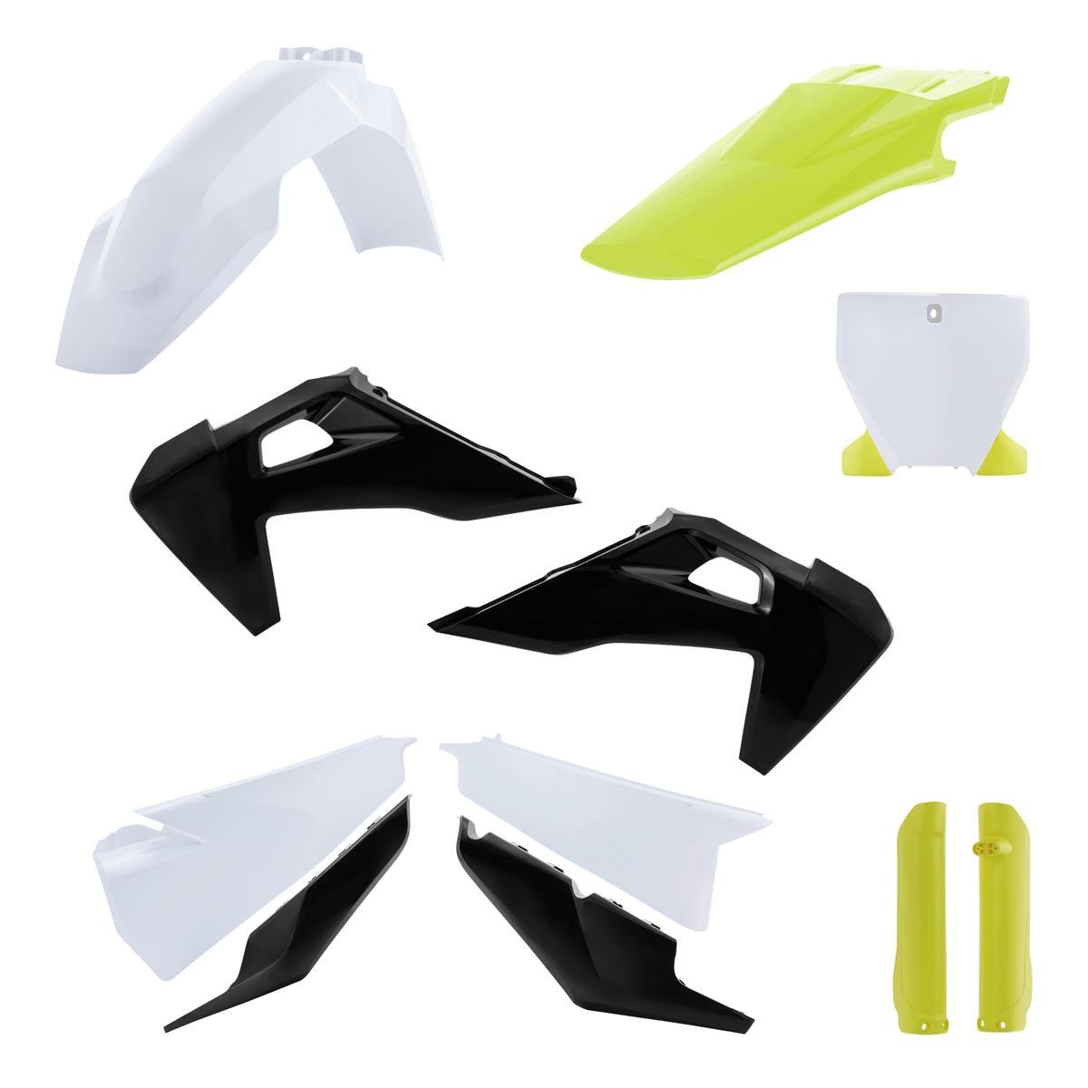 Acerbis Kit Plastique complet Full-Kit Husqvarna FC/TC 19-22, Blanc/Noir